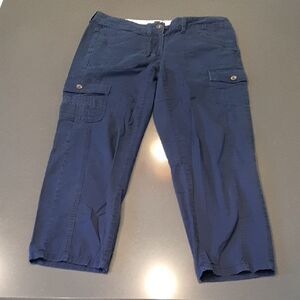Tommy Hilfiger Navy Cargo Capri Pants